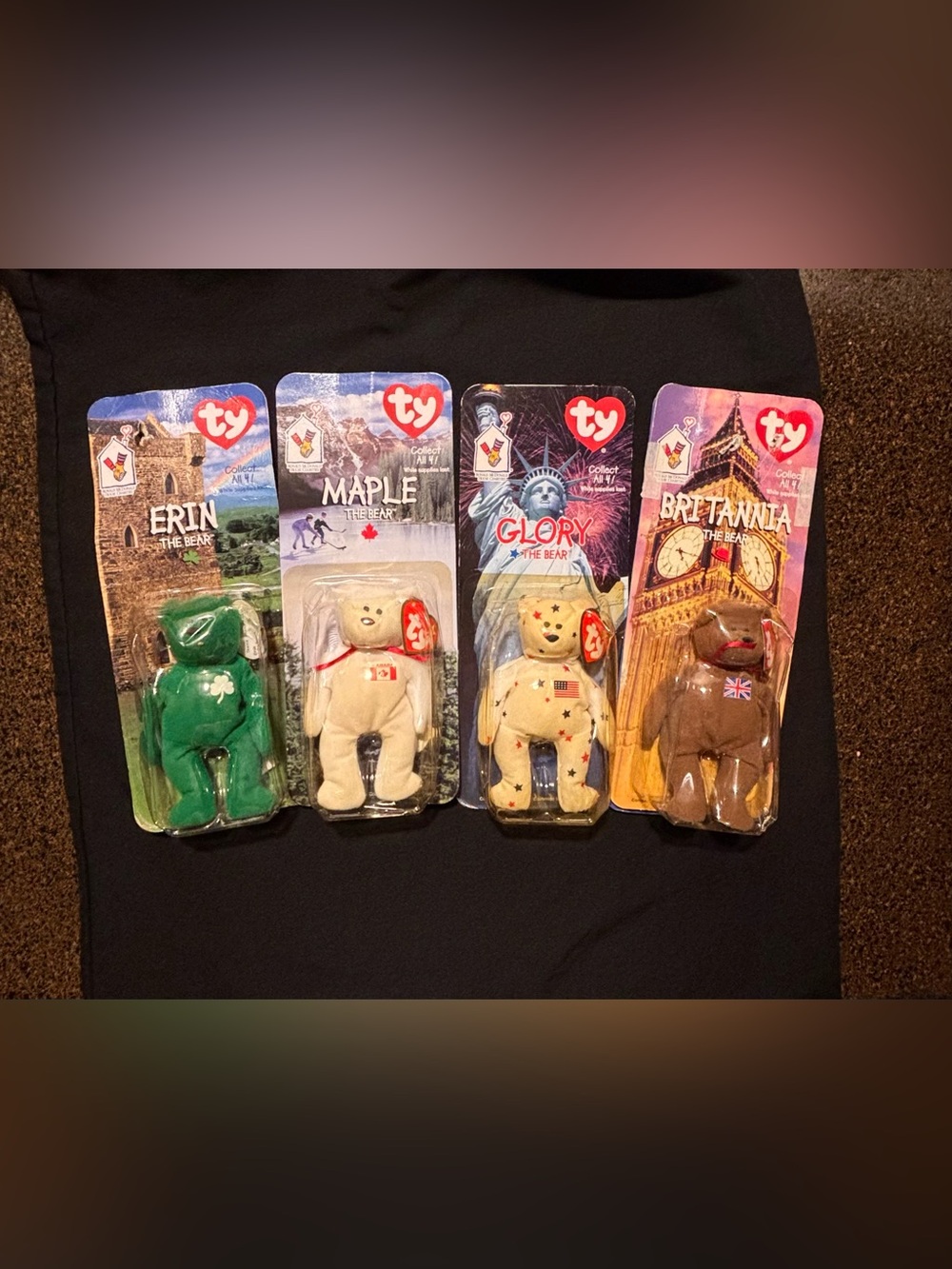 TY Beanie Baby Mcdonald’s Collectible Full Set - Erin, Maple, Glory & Britannia